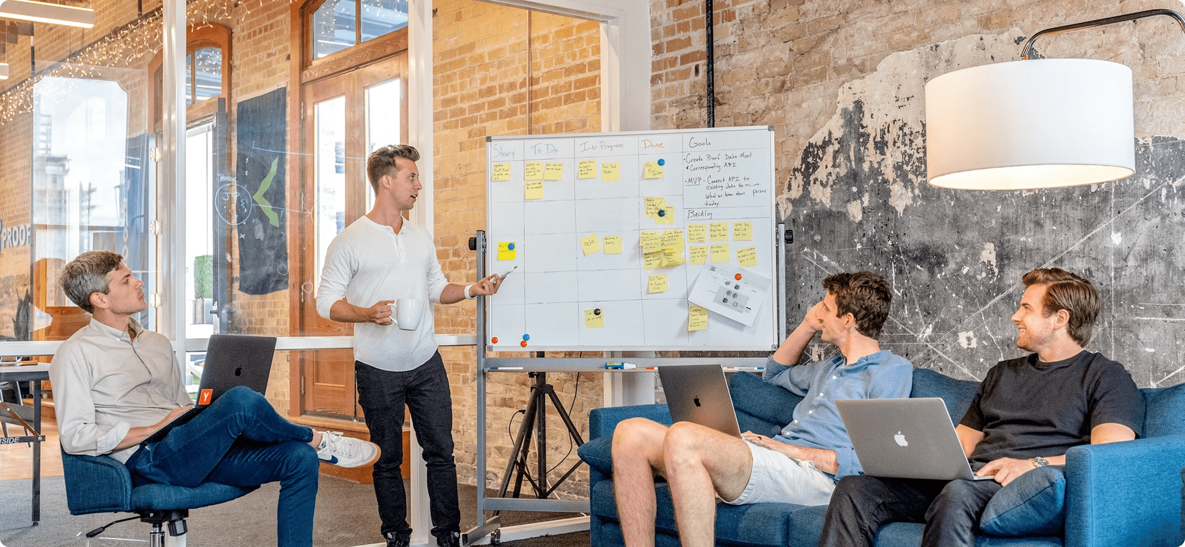 Our collaborative team working together